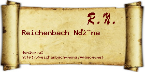 Reichenbach Nóna névjegykártya